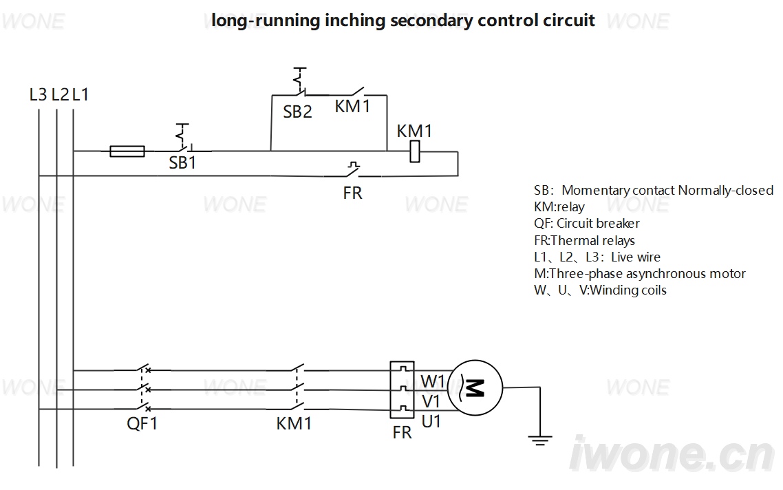 long-running inching secondary control circuit