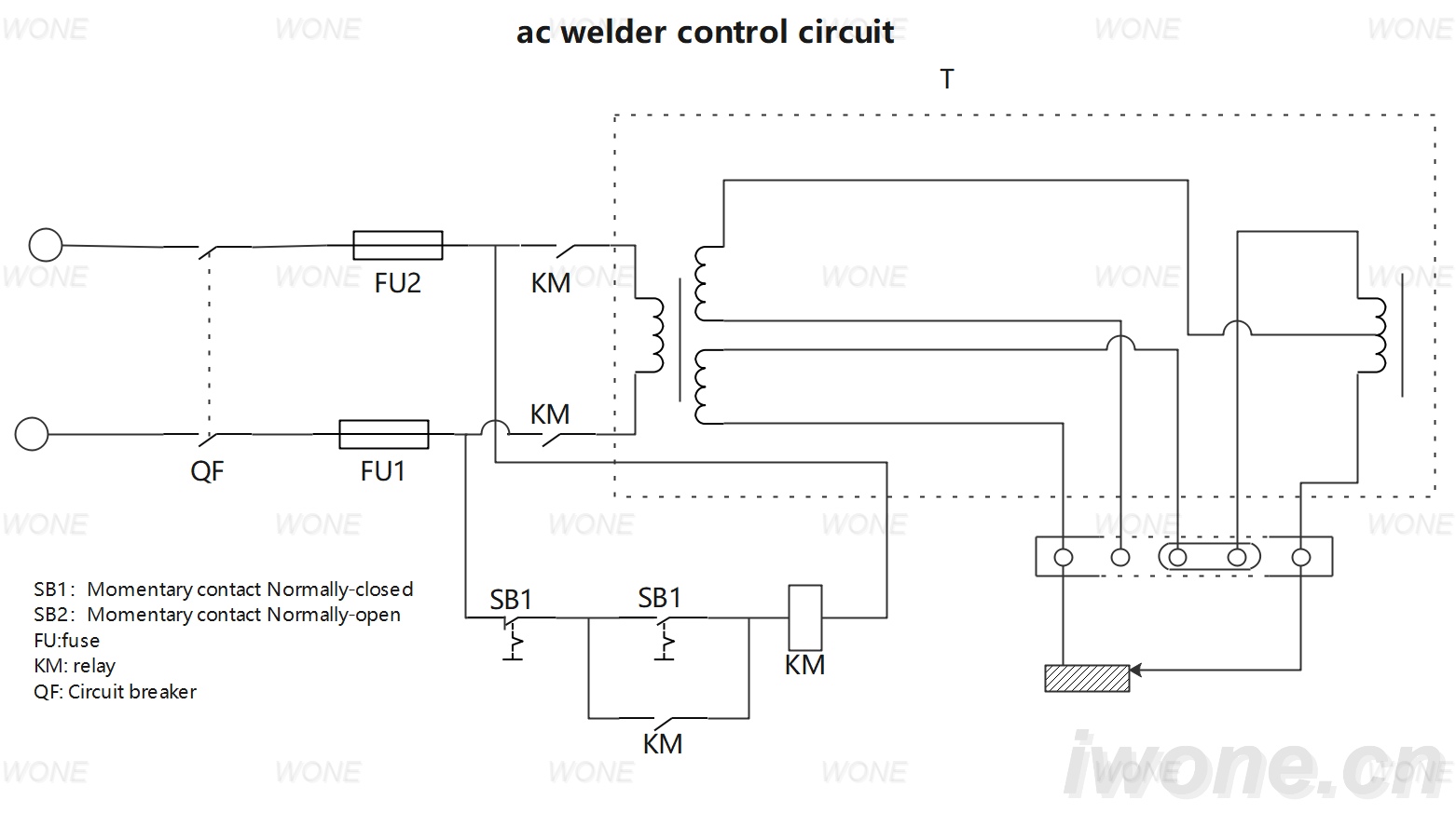 AC welder control circuit