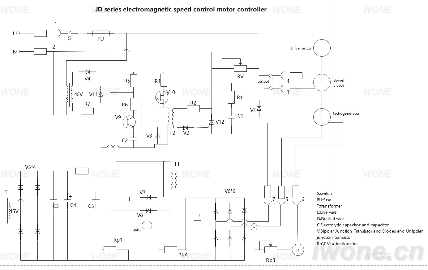 JD series electromagnetic speed control motor controller