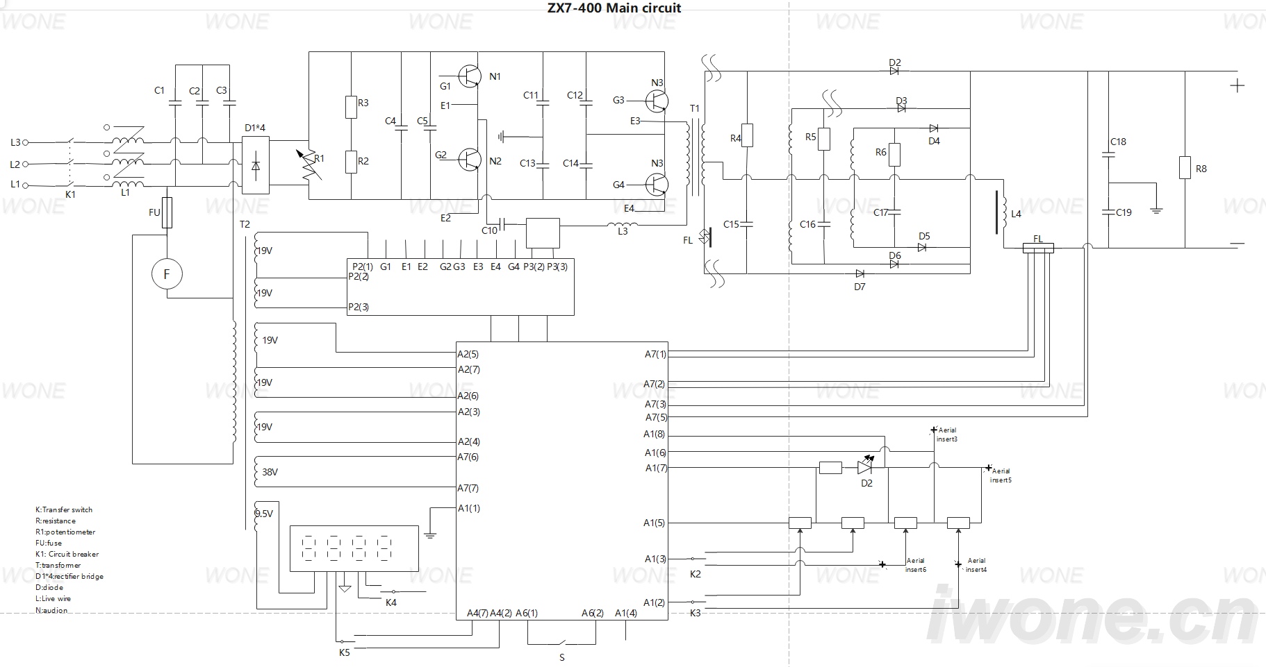 ZX7-400 Main circuit