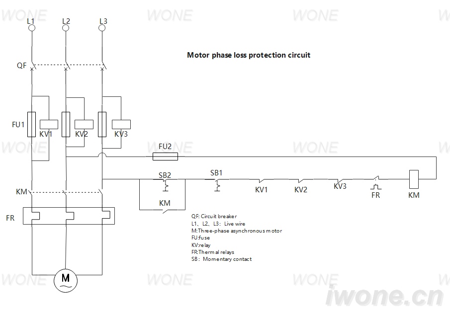 Motor phase loss protection circuit