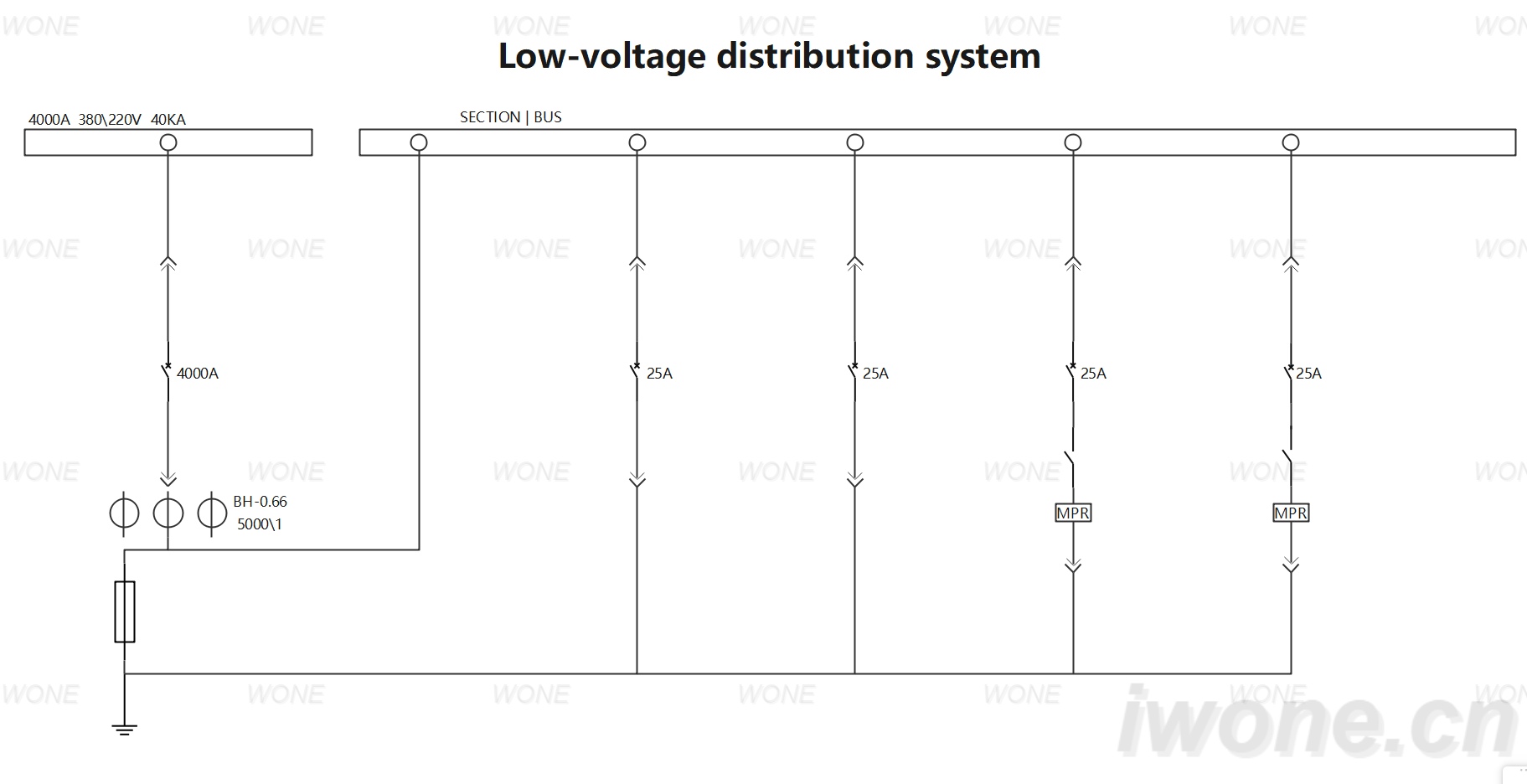 Low-voltage distribution system