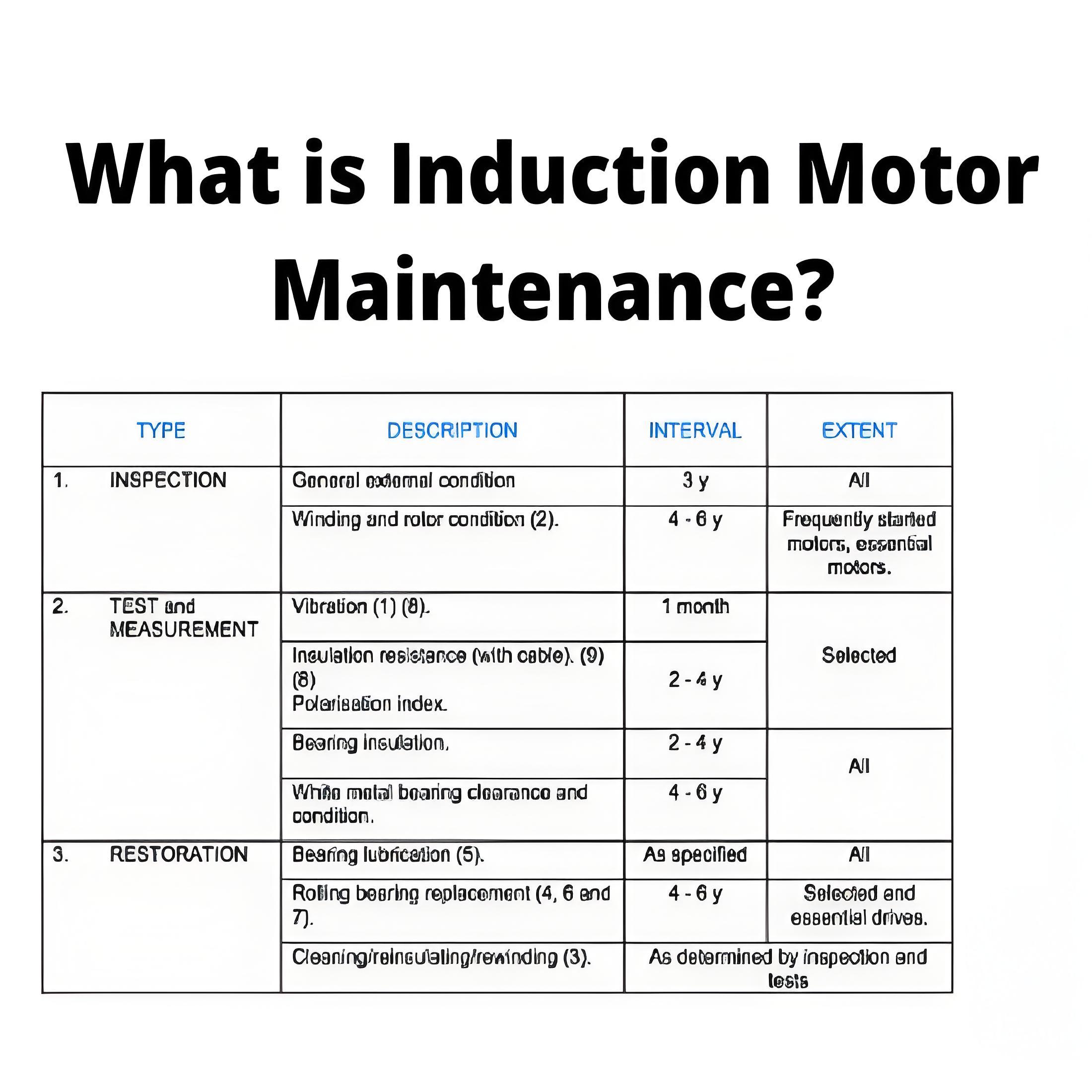 What is Induction Motor Maintenance ?