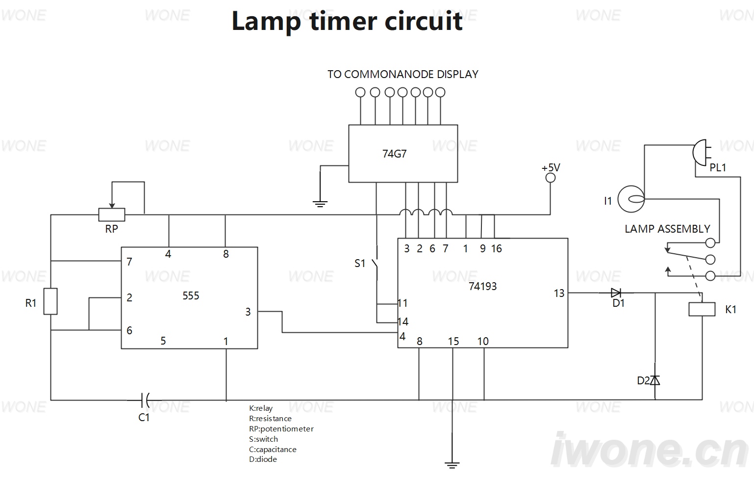 Lamp timer circuit