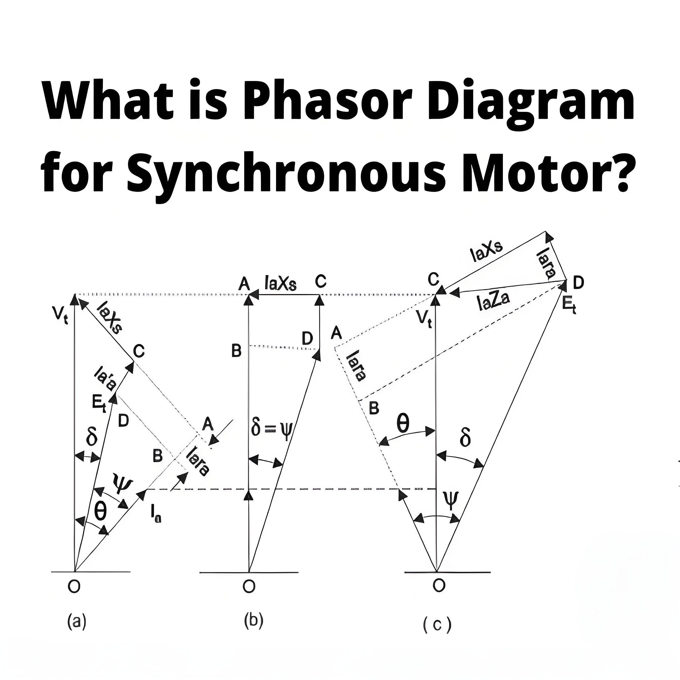 What is Phasor Diagram for Synchronous Motor?