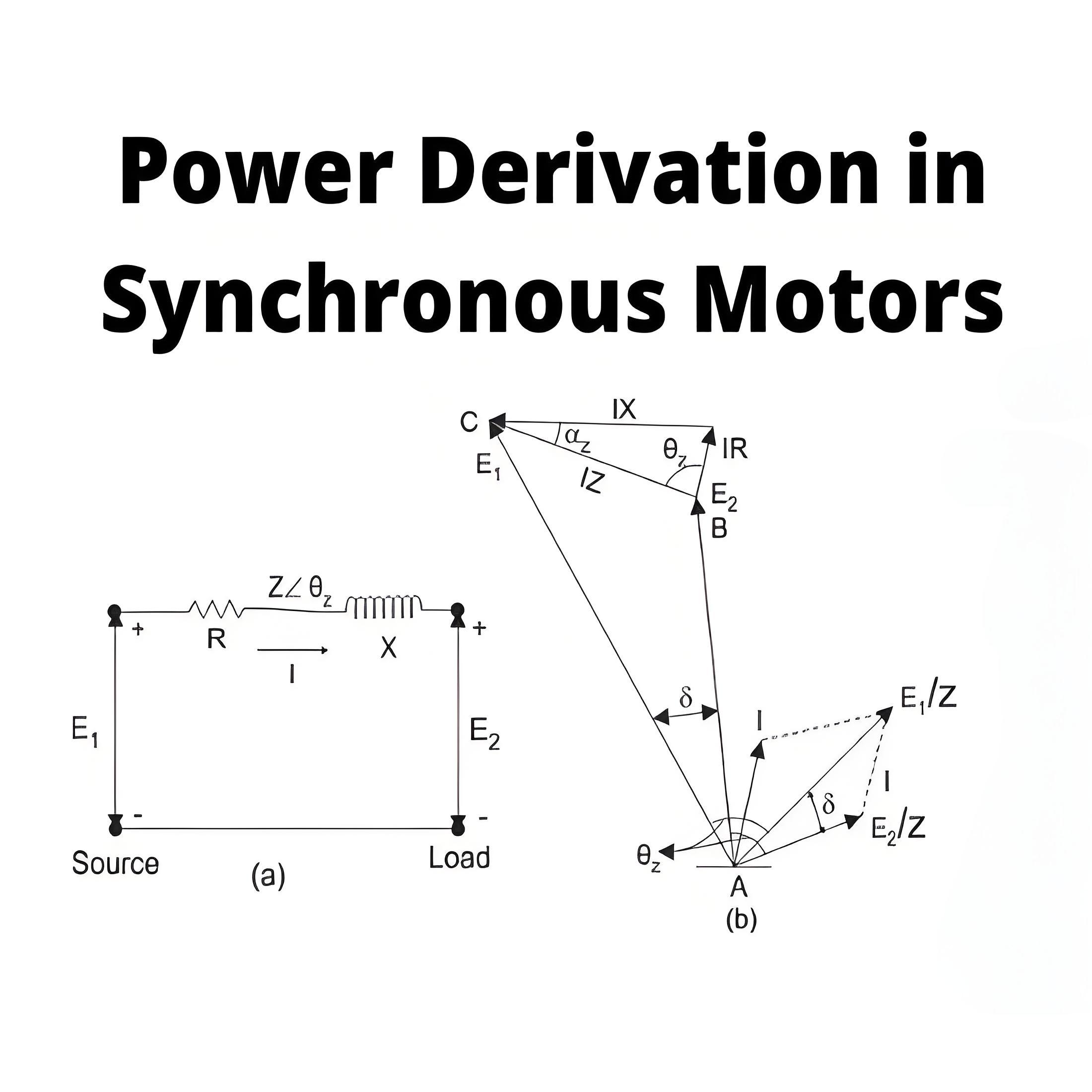 Power Derivation  in Synchronous Motors