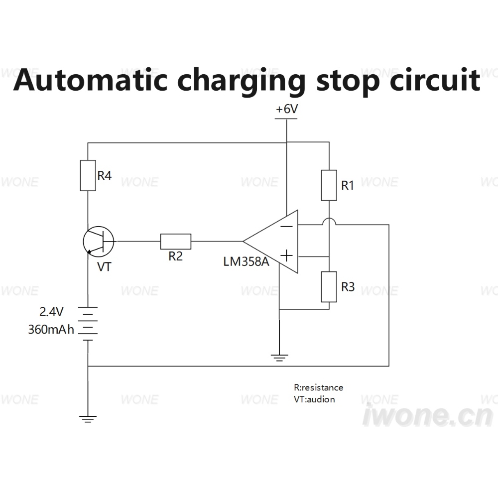 Automatic charging stop circuit