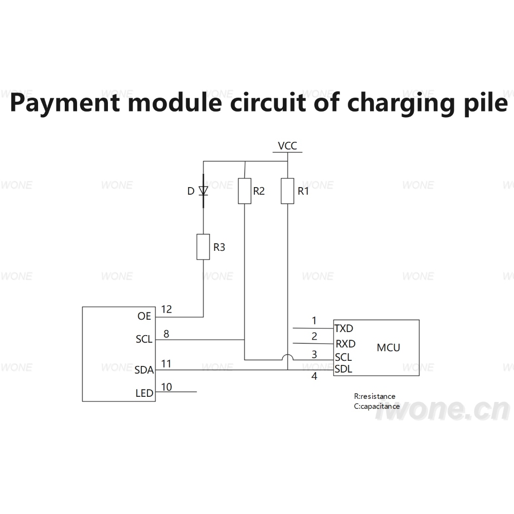 Payment module circuit of charging pile