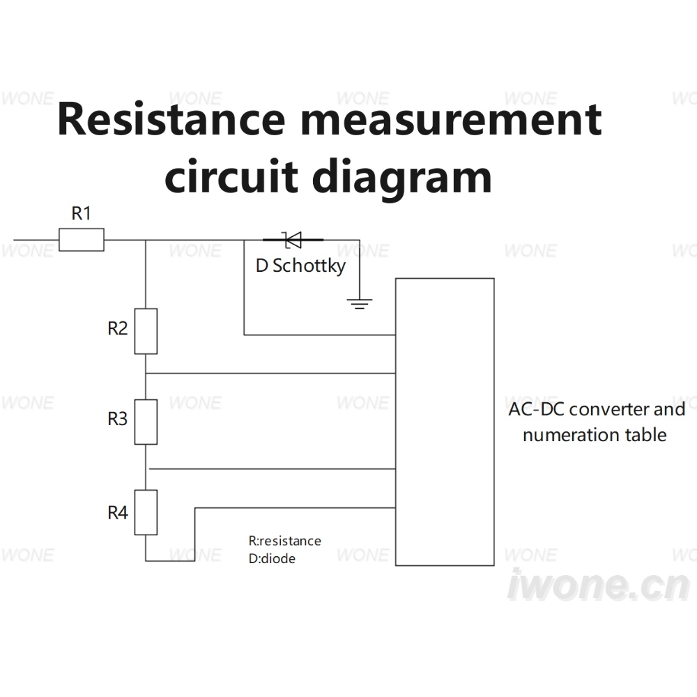 Resistance measurement circuit diagram