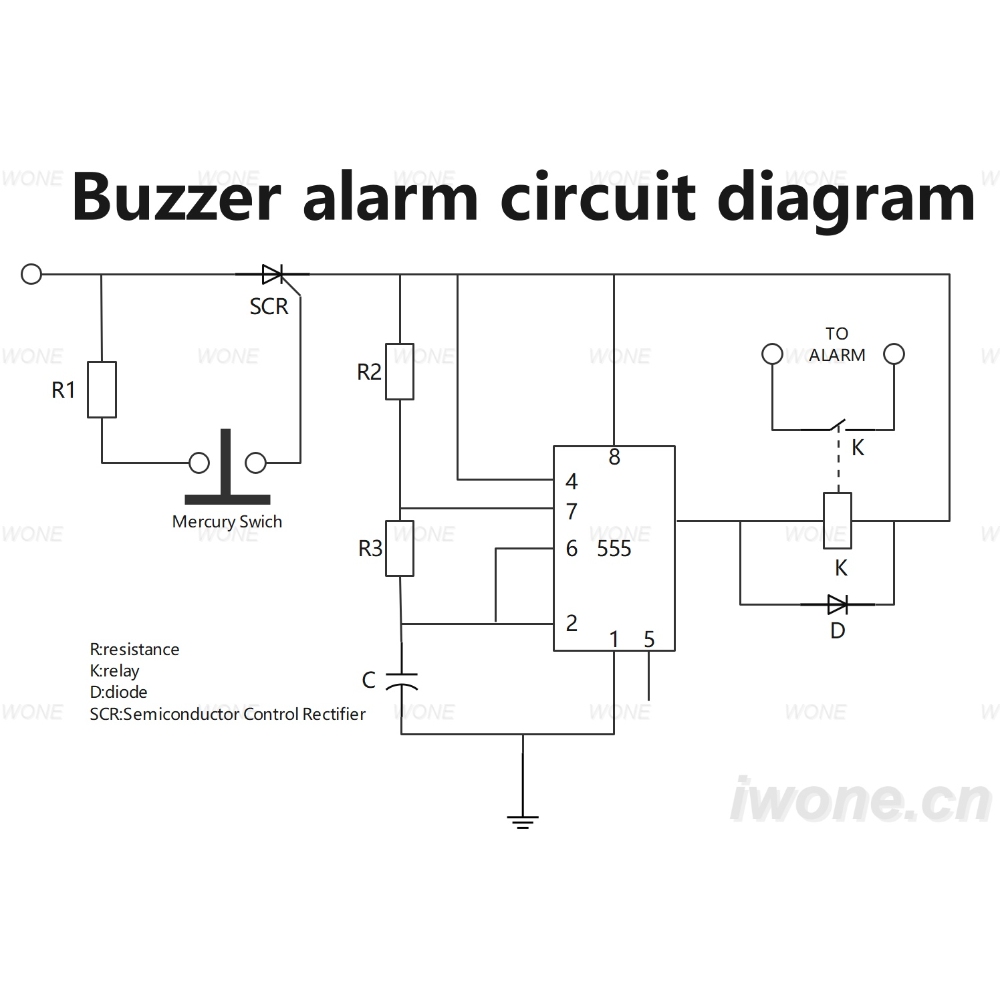 Buzzer alarm circuit diagram