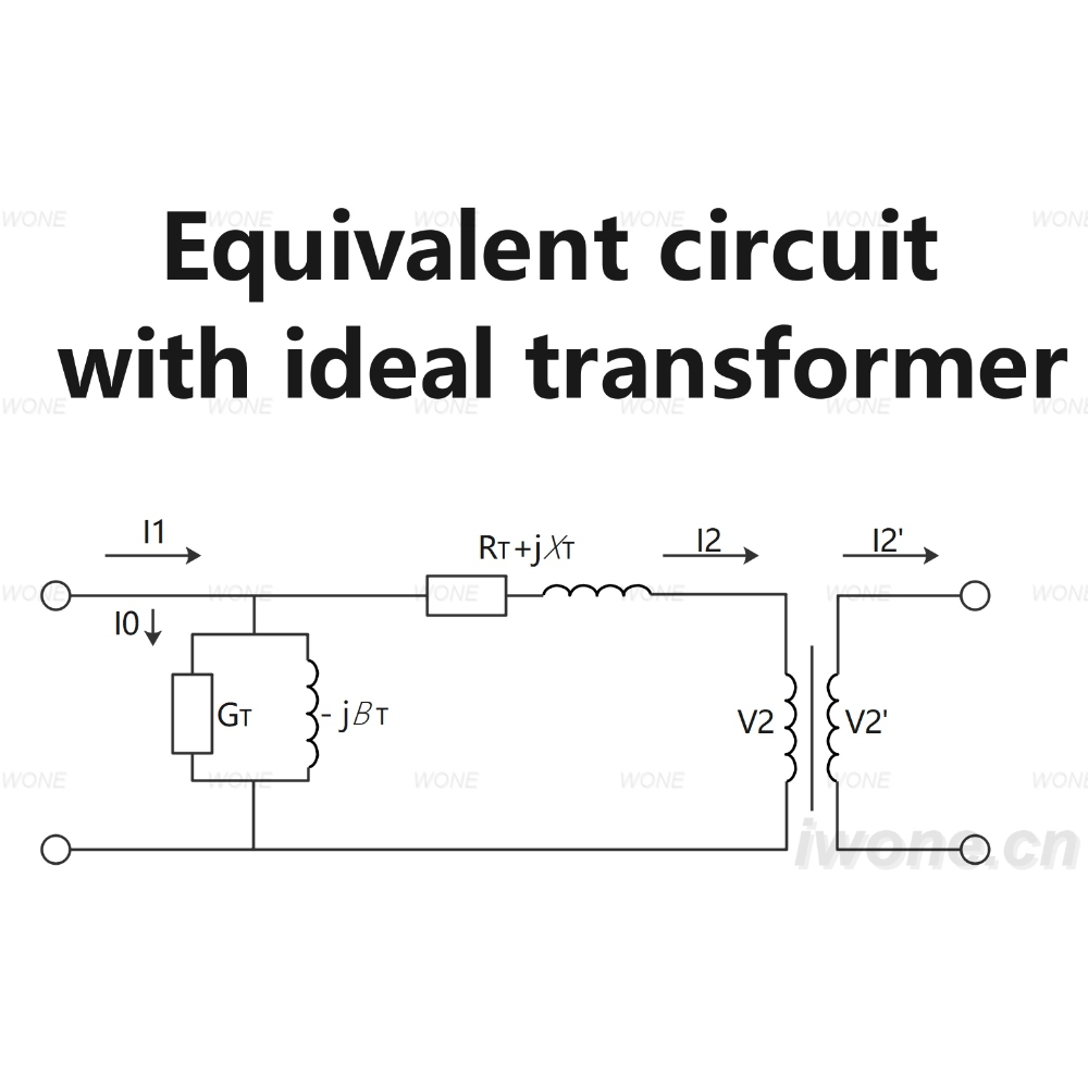 Equivalent circuit  with ideal transformer