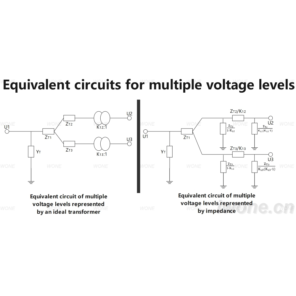 Equivalent circuits for multiple voltage levels