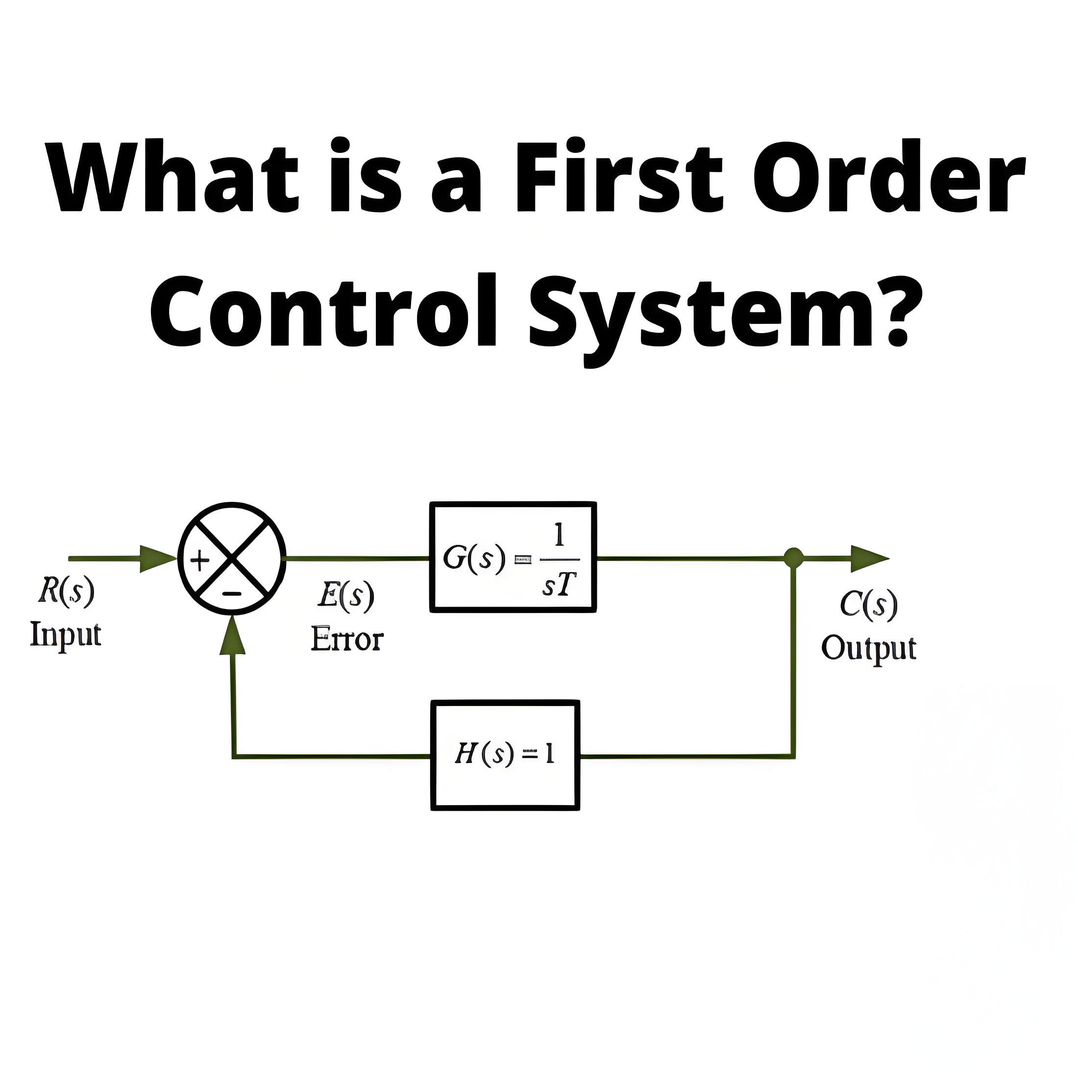 What is a First Order Control System?