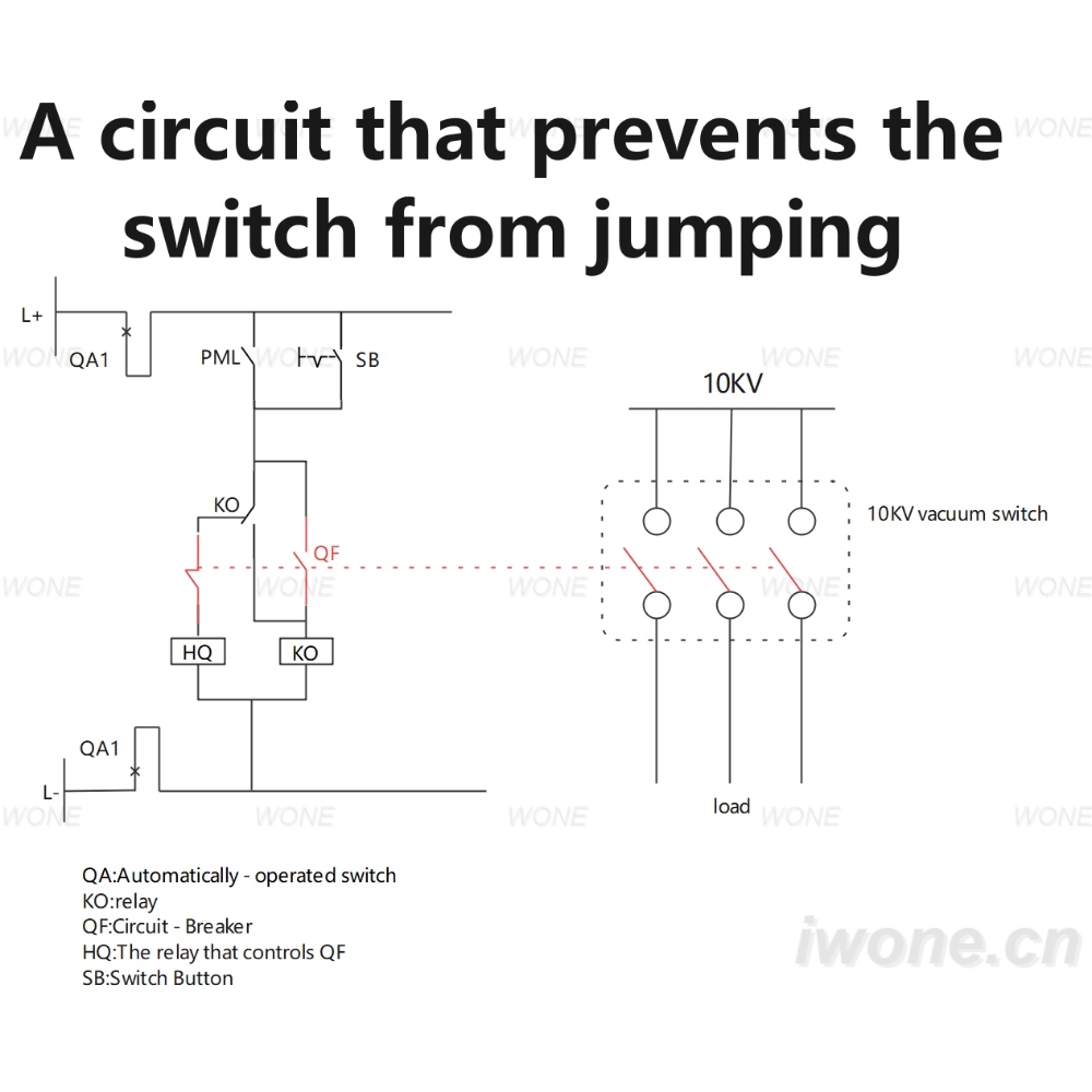 A circuit that prevents the switch from jumping