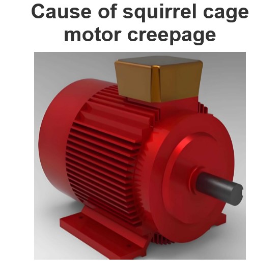 Cause of squirrel cage motor creepage