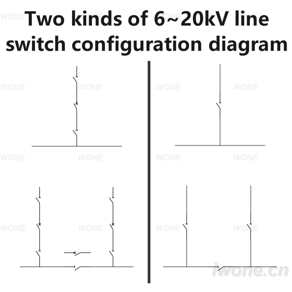 Two kinds of 6~20kV line switch configuration diagram