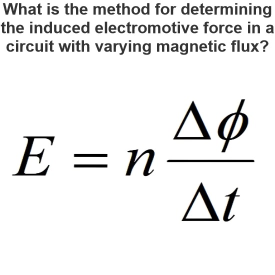 What is the method for determining the induced electromotive force in a circuit with varying magnetic flux?