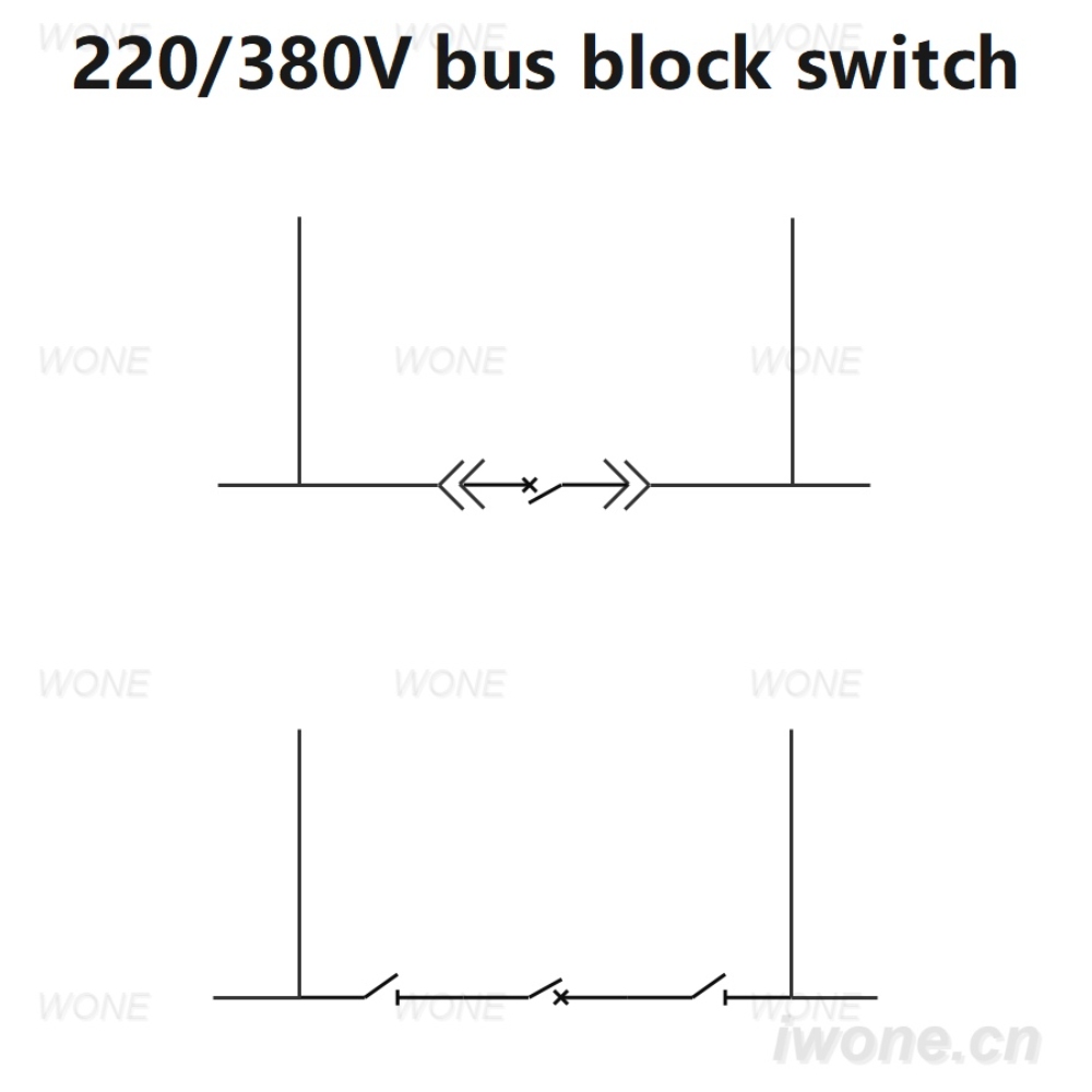 220/380V bus block switch