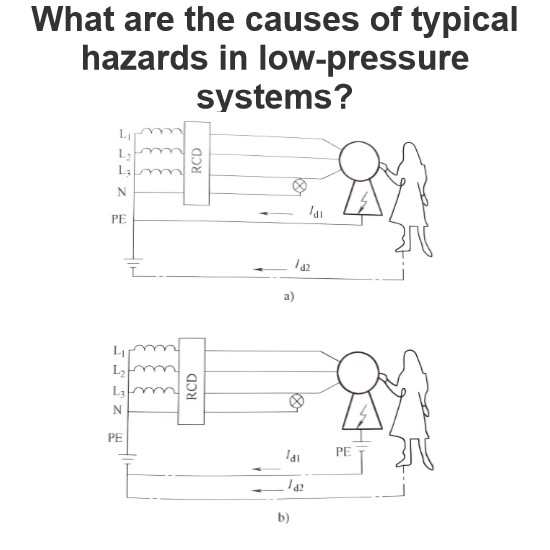 What are the causes of typical hazards in low-pressure systems?