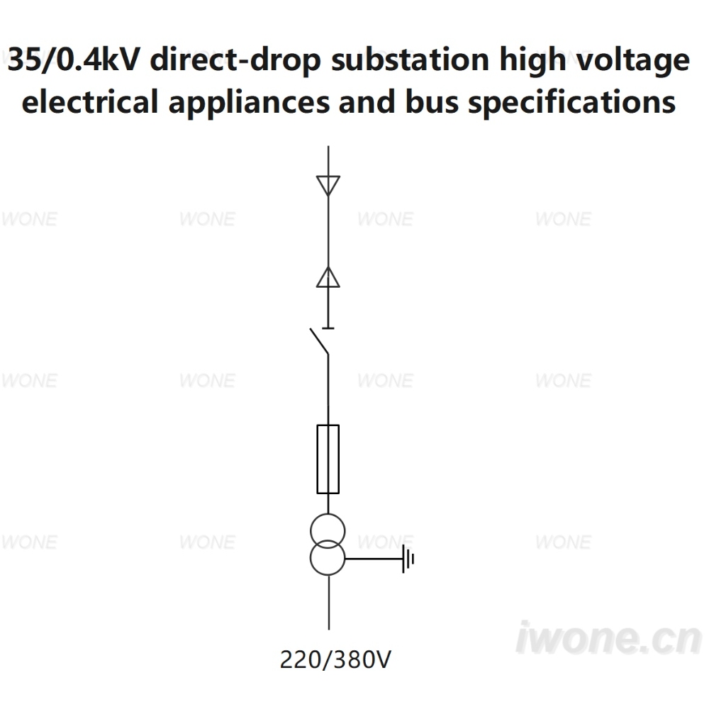 35/0.4kV direct-drop substation high voltage electrical appliances and bus specifications