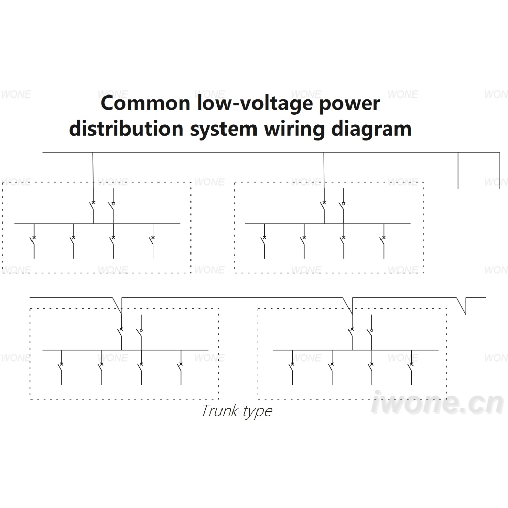 Common low-voltage power distribution system wiring diagram（Trunk type）