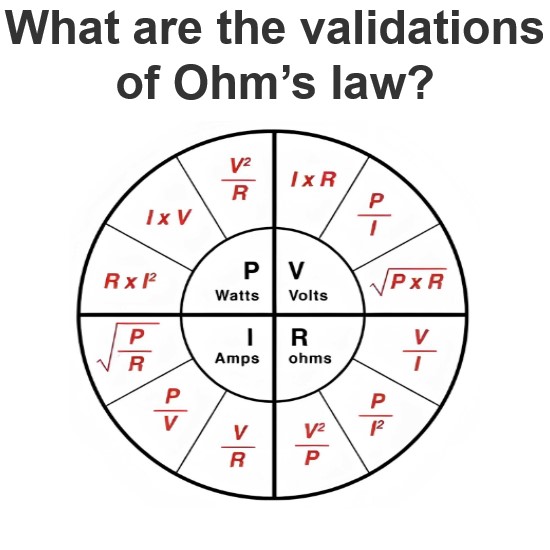 What are the validations of Ohm’s law?