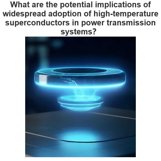 What are the potential implications of widespread adoption of high-temperature superconductors in power transmission systems？