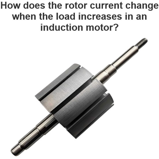 How does the rotor current change when the load increases in an induction motor?