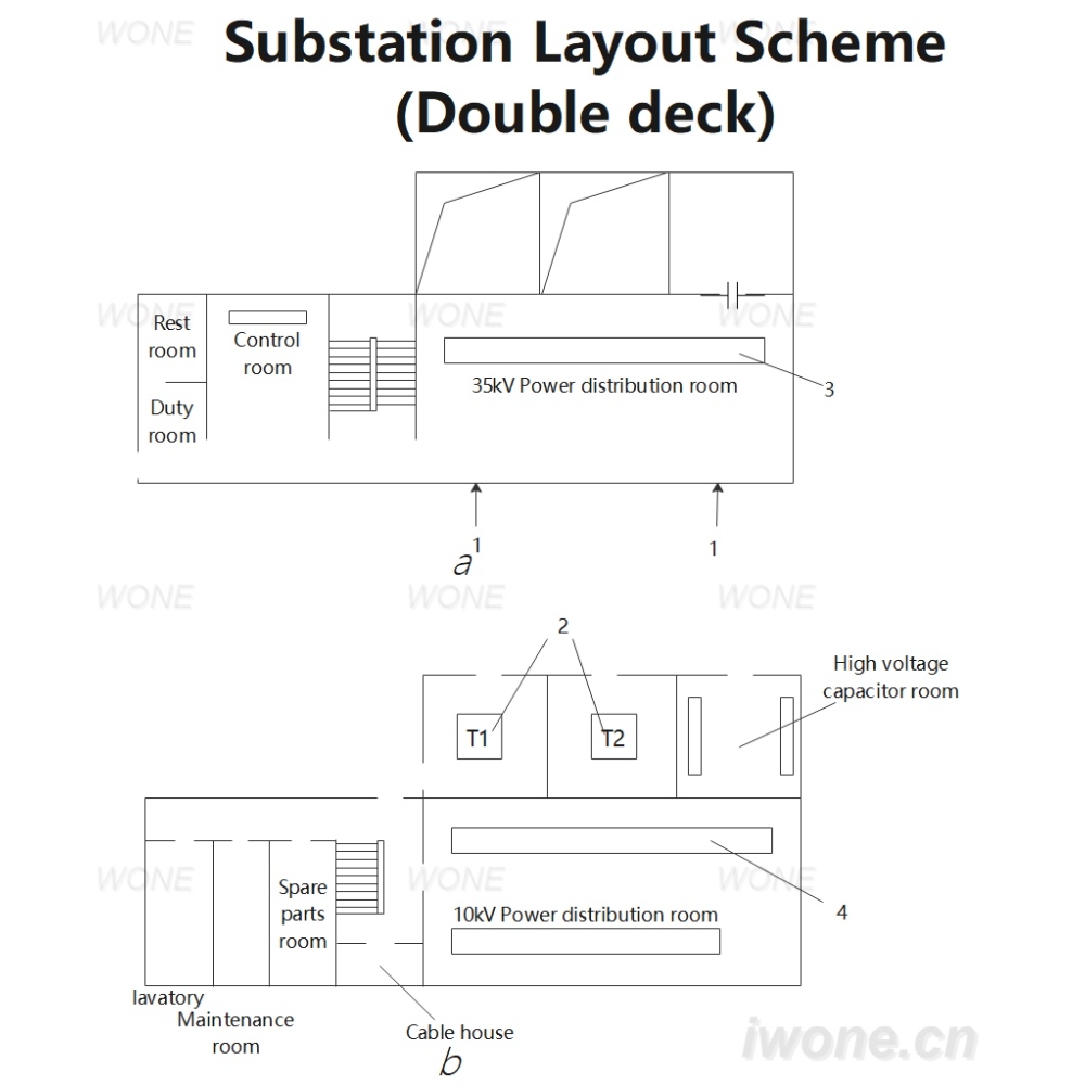 35/10kV Substation Layout Scheme (Double deck)