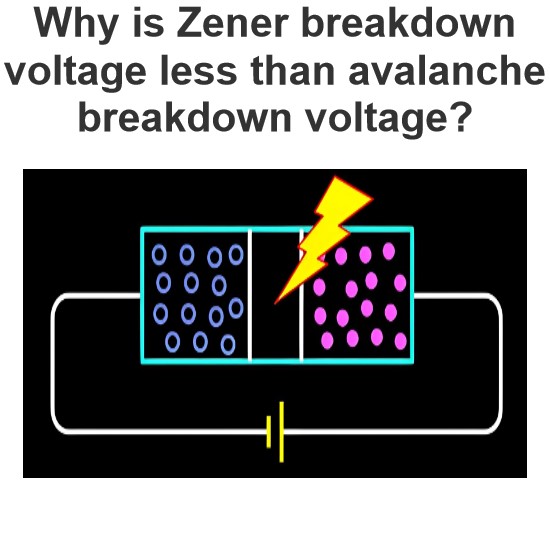 Why is Zener breakdown voltage less than avalanche breakdown voltage?