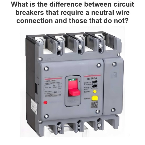 What is the difference between circuit breakers that require a neutral wire connection and those that do not?