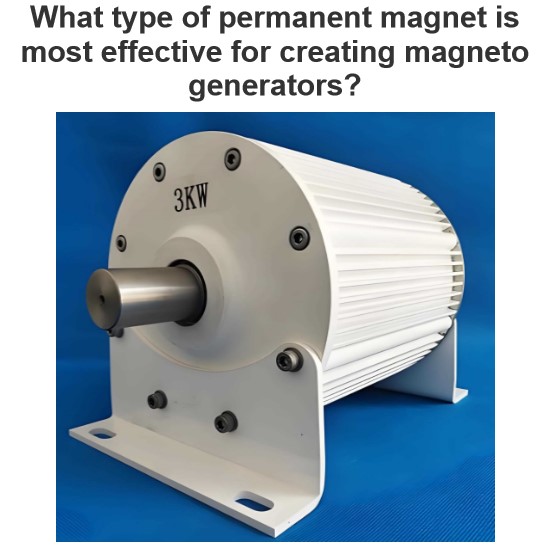 What type of permanent magnet is most effective for creating magneto generators?