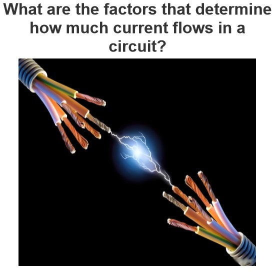 What are the factors that determine how much current flows in a circuit?