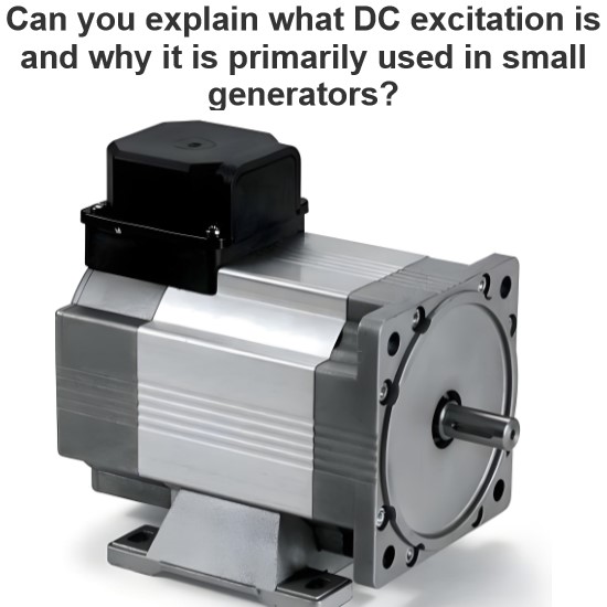 Can you explain what DC excitation is and why it is primarily used in small generators?