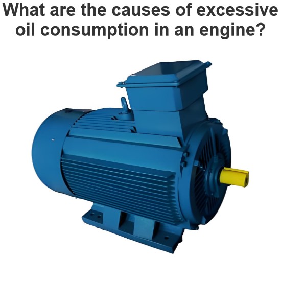 What are the causes of excessive oil consumption in an engine?