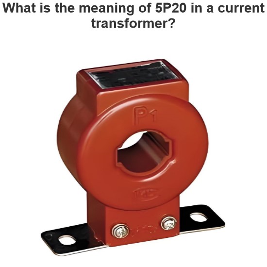 What is the meaning of 5P20 in a current transformer?