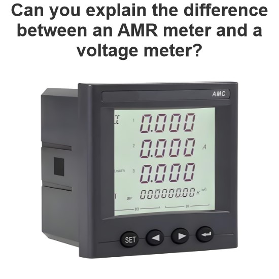 Can you explain the difference between an AMR meter and a voltage meter?