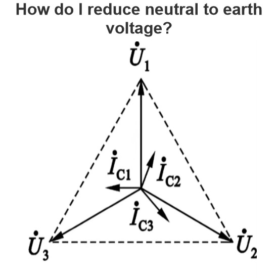 How do I reduce neutral to earth voltage?