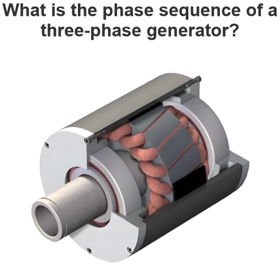 What is the phase sequence of a three-phase generator?