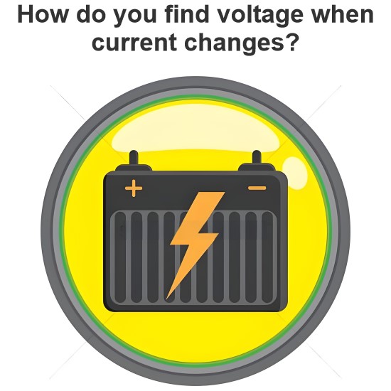 How do you find voltage when current changes?