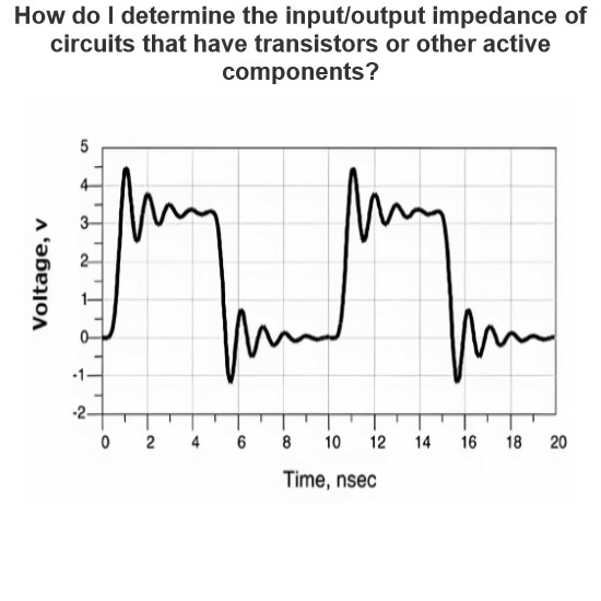 How do I determine the input/output impedance of circuits that have transistors or other active components?