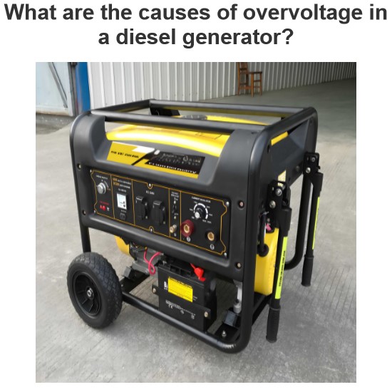 What are the causes of overvoltage in a diesel generator?