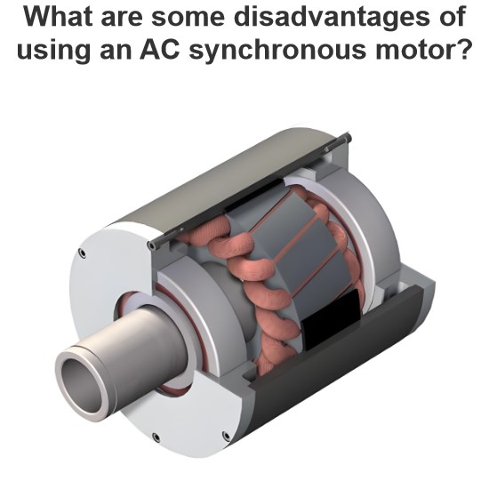 What are some disadvantages of using an AC synchronous motor?