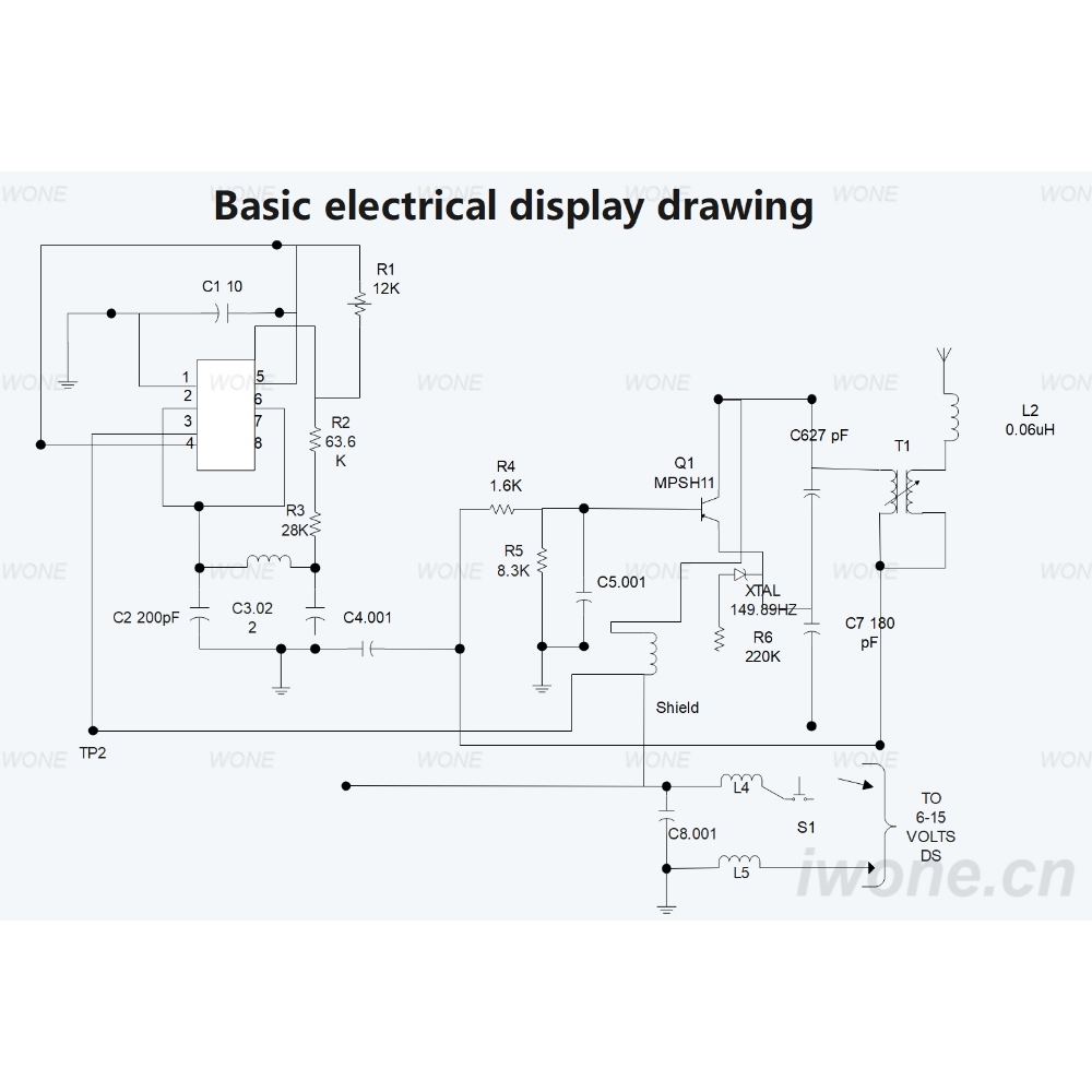 Basic electrical display drawing