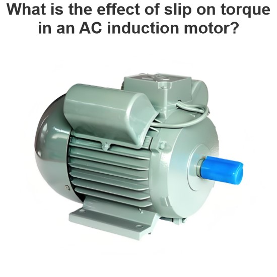 What is the effect of slip on torque in an AC induction motor?