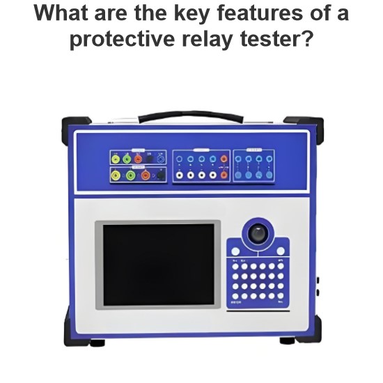 What are the key features of a protective relay tester?