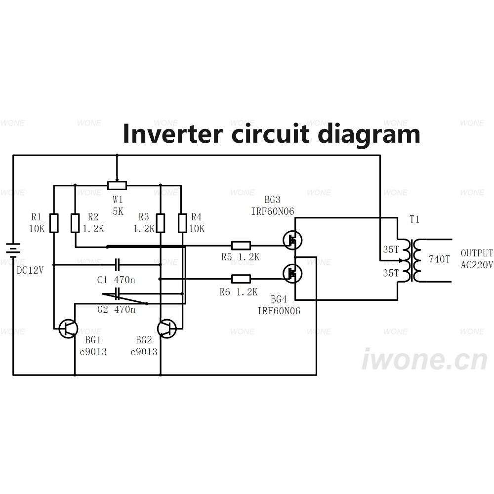 Inverter circuit diagram