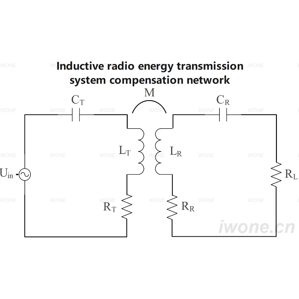 Inductive radio energy transmission system compensation network