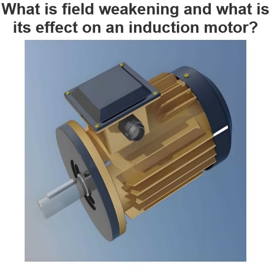 What is field weakening and what is its effect on an induction motor?