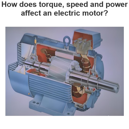 How does torque, speed and power affect an electric motor?